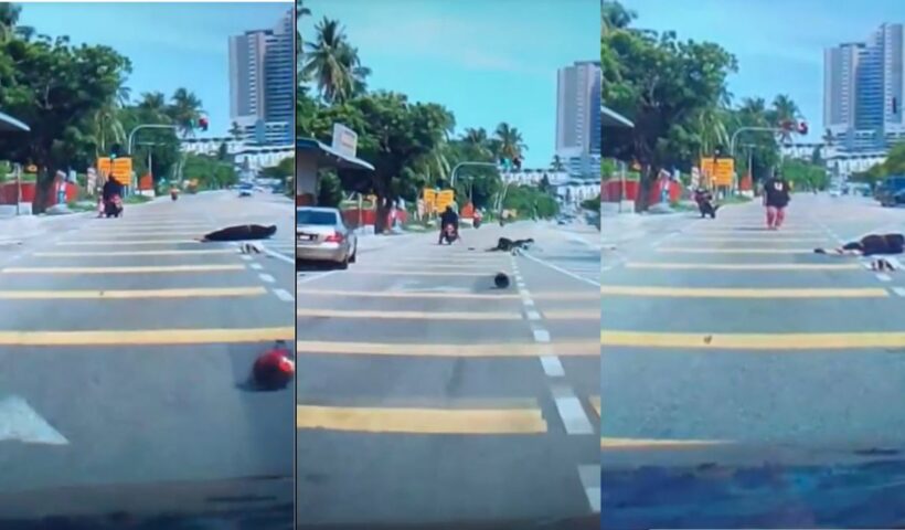 Watch: Basket Ball-Sized Coconut Drops On Woman, She Falls Off Scooter